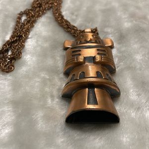 ☘️VTG Copper Bell Trading Post Solid Copper Native American Pendant Necklace